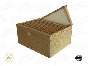 10 Frame 9 5/8" (Deep) Hive Body w/ Wood Frames and Foundation