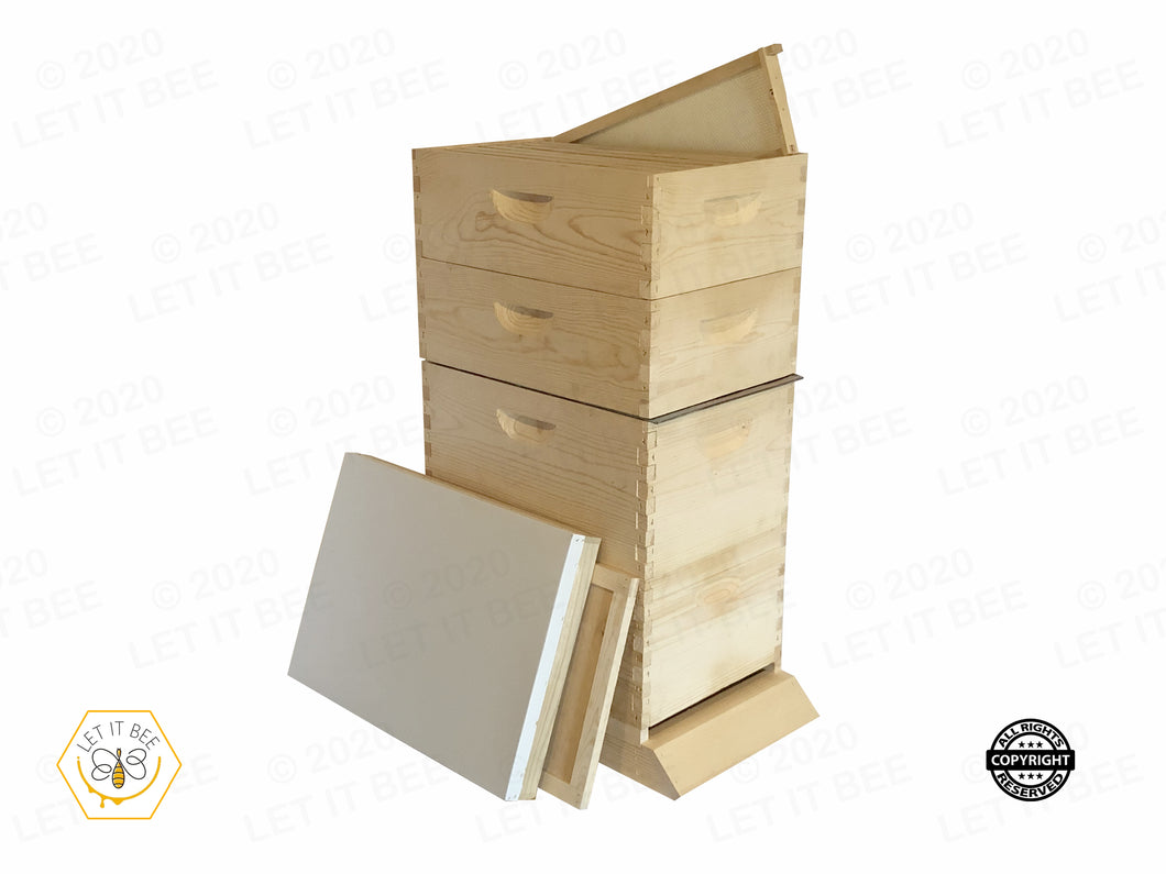 8 Frame Traditional Growing Apiary Kit - Wood Frames