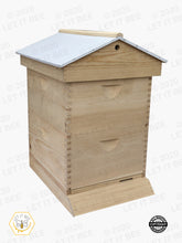 Load image into Gallery viewer, 10 Frame Complete Hive Kit 9 5/8" W/ Ventilated Gable Telescoping Cover - Wood Frames