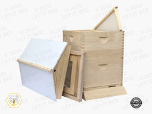 Load image into Gallery viewer, 10 Frame Complete Hive Kit 9 5/8" W/ Ventilated Gable Telescoping Cover - Wood Frames