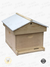Load image into Gallery viewer, Complete 10 Frame 9 5/8" (Deep) Hive Kit W/ Gable Ventilated Telescoping Cover- Wood Frames