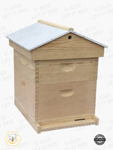 Load image into Gallery viewer, 10 Frame Complete Hive Kit Combo w/ Gable Ventilated Telescoping Cover - Wood Frames