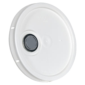 5 Gallon Bucket Lid w/ Pour Spout- White
