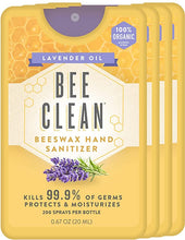Load image into Gallery viewer, Bee Clean Lavender Oil Hand Sanitizer

