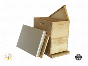 Complete 8 Frame 9 5/8" (24.45 cm) Hive Kit - Wood Frames
