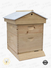 Load image into Gallery viewer, 10 Frame Complete Hive Kit Combo w/ Gable Ventilated Telescoping Cover  - Wood Frames
