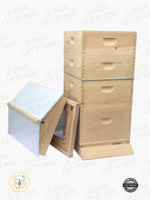 Load image into Gallery viewer, 8 Frame Traditional Growing Apiary Kit w/ Gable Ventilated Telescoping Cover - Wood Frames
