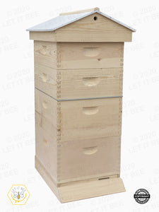 10 Frame Traditional Growing Apiary Kit w/ Gable Ventilated Telescoping Cover - Wood Frames