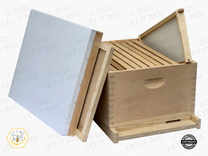Complete 10 Frame 9 5/8" (Deep) Hive Kit - Wood Frames
