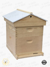 Load image into Gallery viewer, 10 Frame Complete Hive Kit Combo w/ Gable Ventilated Telescoping Cover  - Wood Frames
