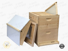Load image into Gallery viewer, 10 Frame Complete Hive Kit 9 5/8&quot; W/ Ventilated Gable Telescoping Cover  - Wood Frames
