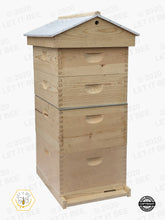 Load image into Gallery viewer, 8 Frame Traditional Growing Apiary Kit w/ Gable Ventilated Telescoping Cover - Wood Frames
