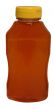 1 1/2 lb (24 oz) Hourglass Embossed Plastic Jars - With Yellow Flip Top Lids - 12 pack